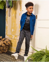 B.Nosy - Check Pants with Contrast Tape - Kids-Teens