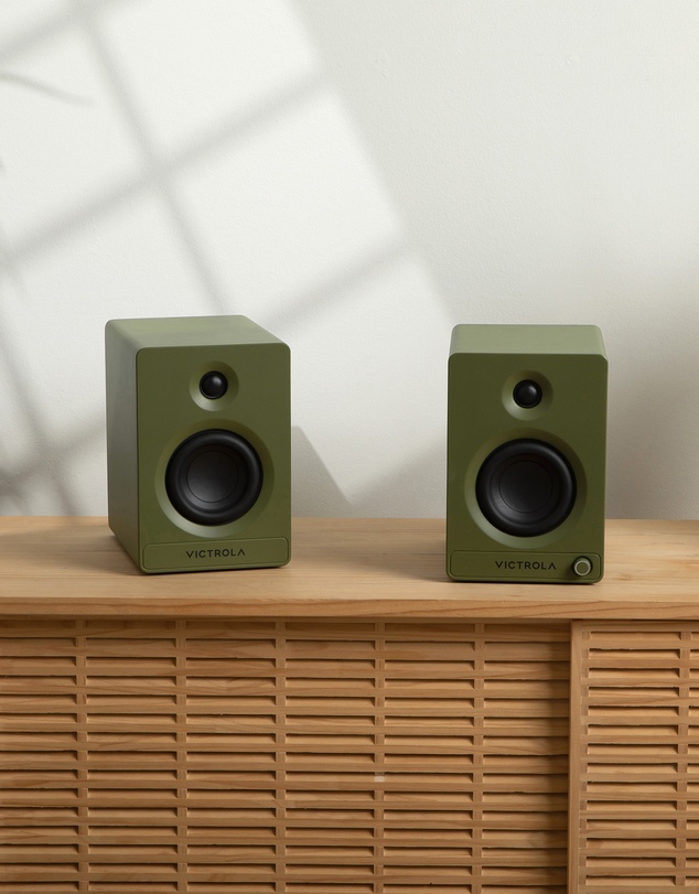 Victrola - Victrola Tempo Bookshelf Speakers - Green