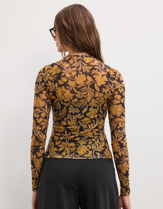 The Fated - Florence Long Sleeve Mesh Top