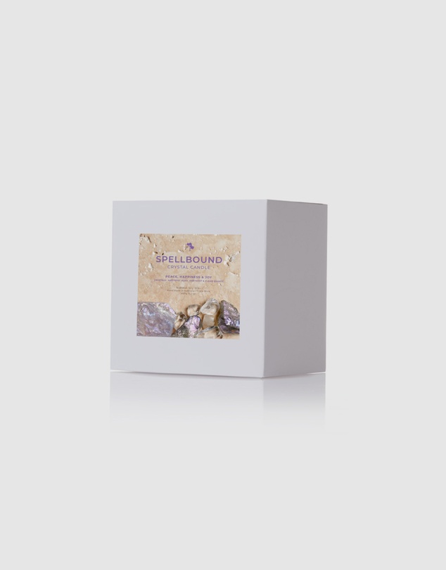 Silk Oil of Morocco - Spellbound Large Crystal Candle - Peace, Happiness & Joy