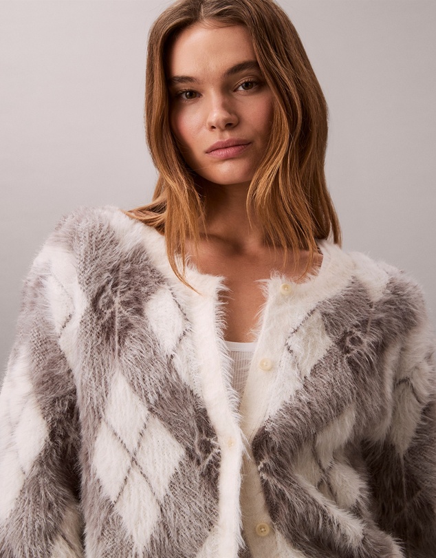 Calvin Klein Jeans - Soft Argyle Relaxed Cardigan