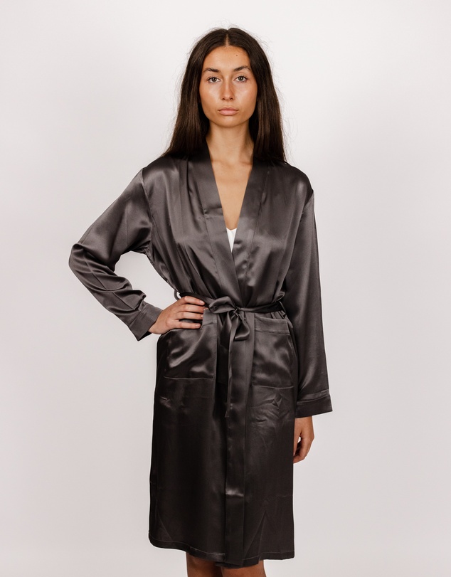 SILK MAGNOLIA - Silk Robe Dressing Gown