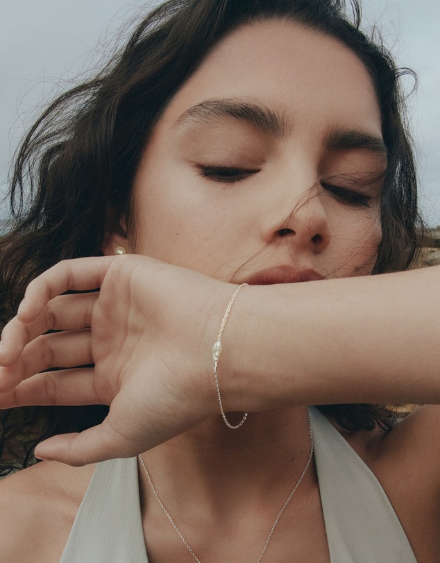 SAINT VALENTINE - Cielo Single Pearl Bracelet - Silver