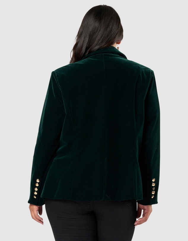 Pink Dusk by Curve Project - Take A Vow Velvet Blazer