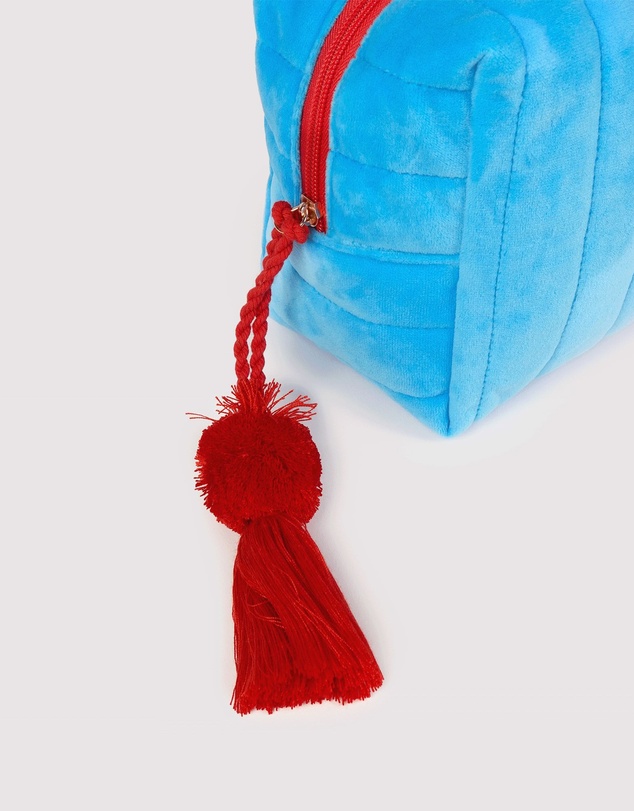 The Somewhere Co - Blue Velvet Cosmetic Case