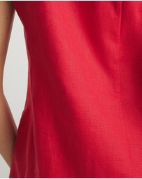 AERE - Tamsin Linen Mini Shift Dress