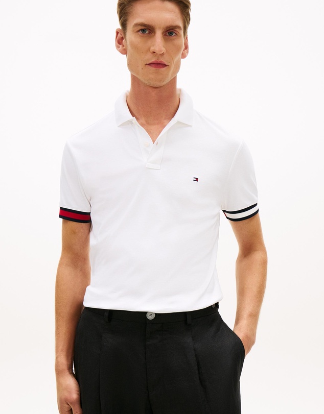 Tommy Hilfiger - Slim Fit Interlock Knit Tipped Polo Shirt