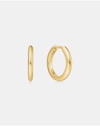 Ania Haie - Gold Tube Small Huggie Hoop Earrings