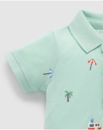 Purebaby - Polo Growsuit -Kids-Babies