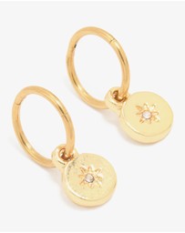 Lovisa - Gold Plated Surgical Steel Thin Disc Star Clicker Eaerings