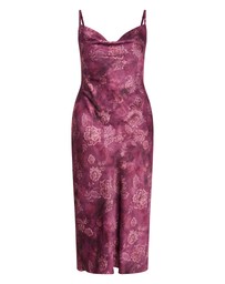 City Chic - Sadie Lace Print Slip Dress