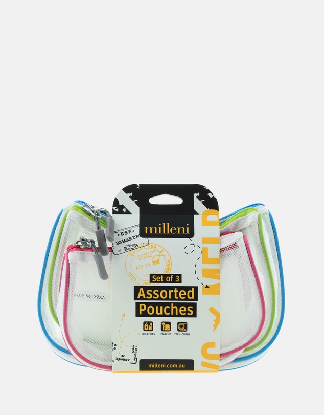 Milleni - Milleni Travel Assorted Pouches (3 PK)