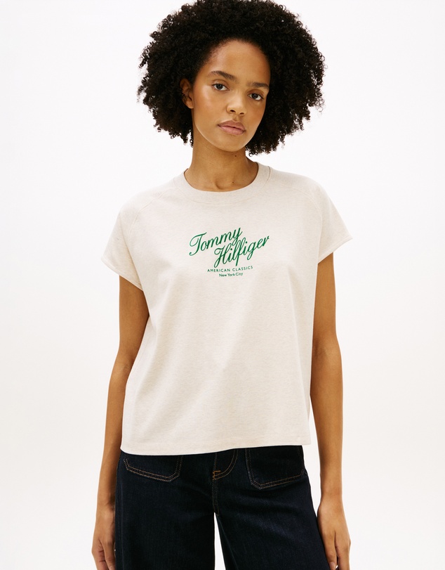Tommy Hilfiger - Seasonal Script Cap Sleeve Tee
