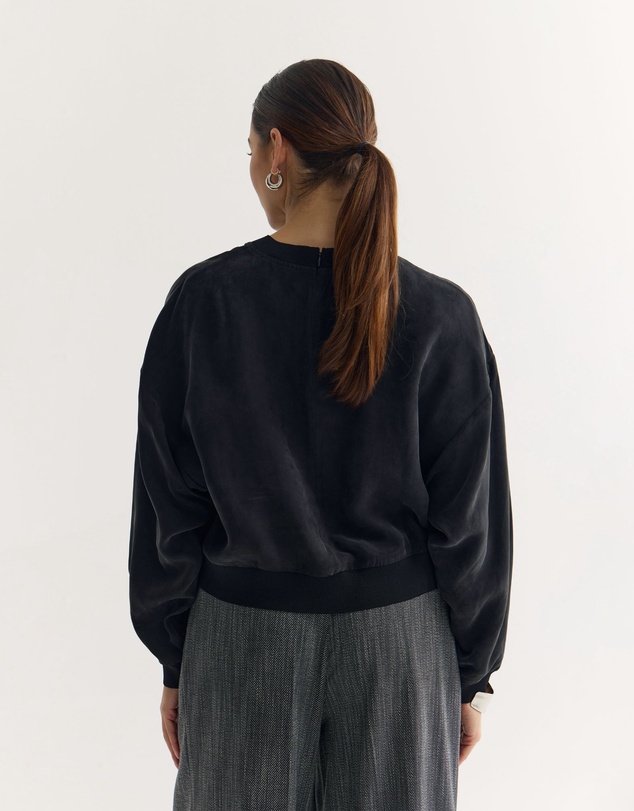 Oxford - Lola Rib Collar Cupro Top
