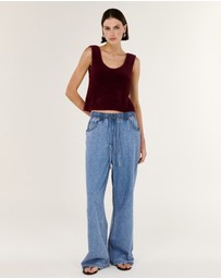Staple the Label - Rae Relaxed Chambray Pants