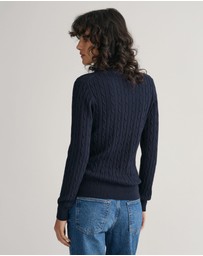 Gant - Stretch Cotton Cable V-Neck Knit