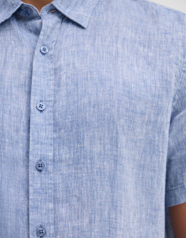 Oxford - Leyton French Linen Short Sleeve Shirt