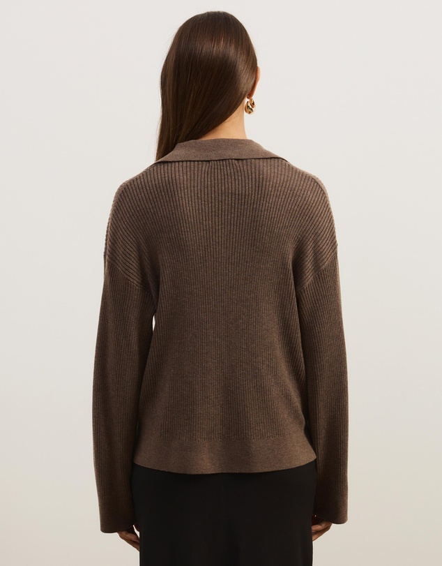Atmos&Here - Eden Rib Collar Knit