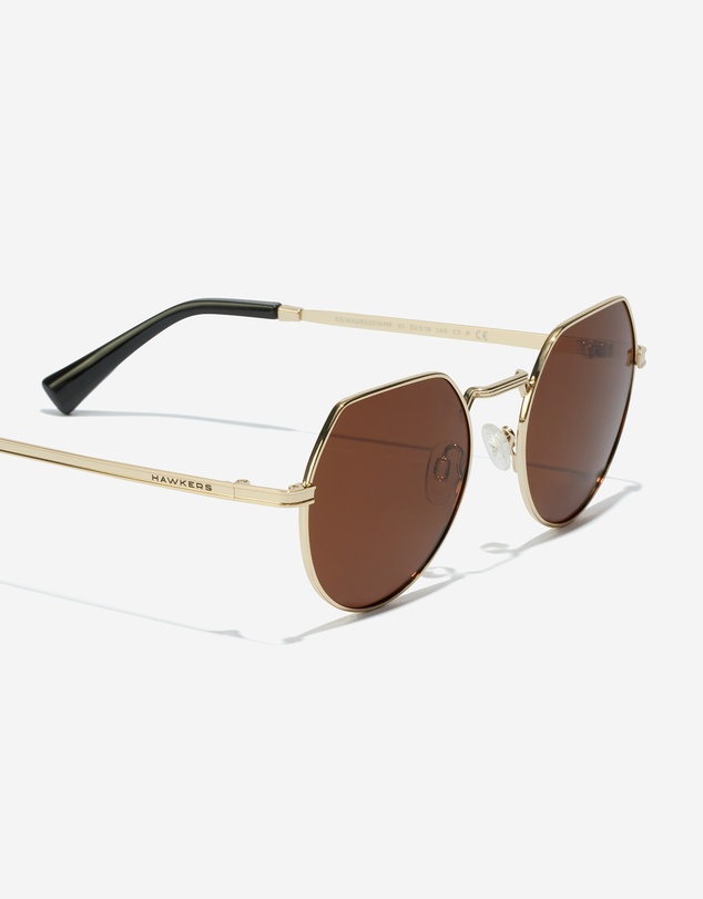 Hawkers Co - HAWKERS - Polarized Gold Brown AURA  Sunglasses for Men and Women UV400