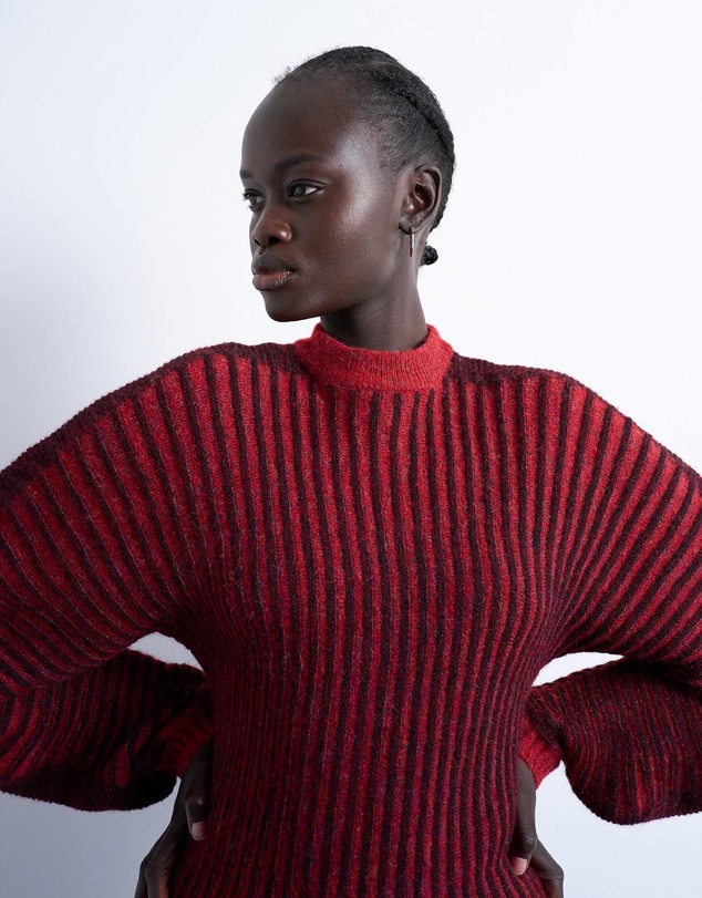 TOPSHOP - Cocoon Plated Ribbed Jumper