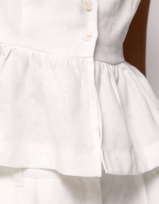 AERE - Kaia Linen Button Front Top