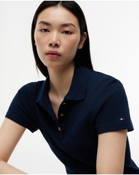 Tommy Hilfiger - Slim Fit Gold-Tone Button Polo Shirt