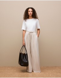 Trenery - Modal Cotton Boxy Crew T-shirt in White