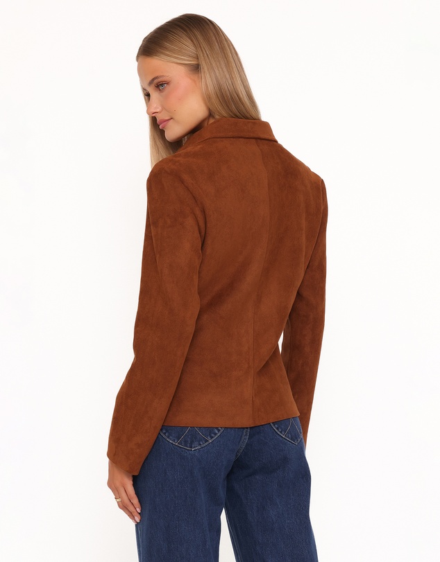 Petal & Pup - Mahlee Faux Suede Shacket - Copper Tan