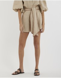 Amelius - Chloe Stitch Detail Linen Short