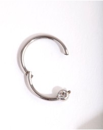 Lovisa - Surgical Steel Diamante Belly Clicker Ring