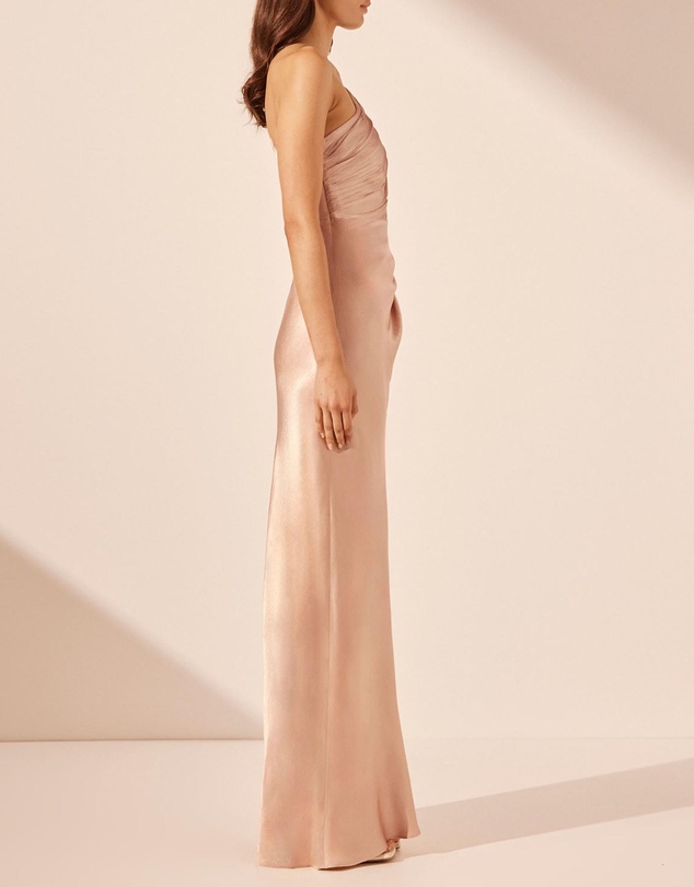 Shona Joy - La Lune Asymmetrical Gathered Maxi Dress