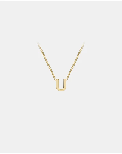 Zoe Olivia - 9K Gold Initial U Necklace