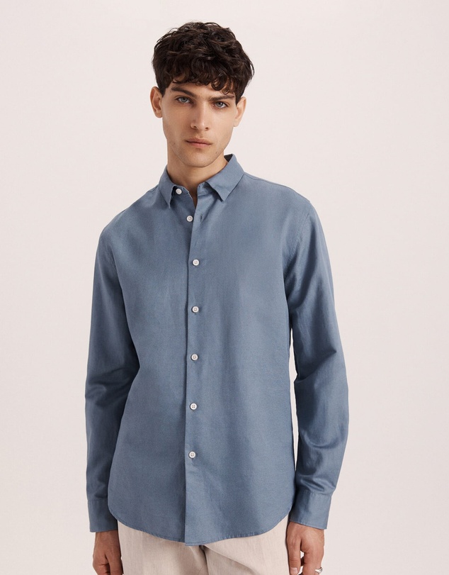SABA - Reeves Long Sleeve Classic Linen Cotton Shirt