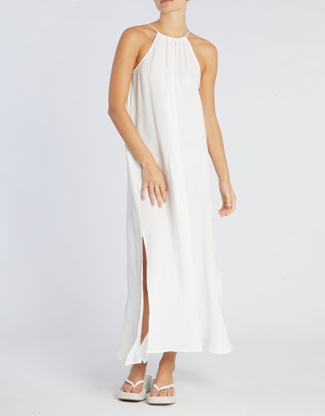 Amelius - Saloma Linen Halter Dress