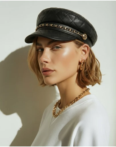 Mossée - Mila PU Leather Painter Hat