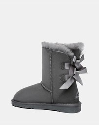 EVERAU - EverAU Ugg Short Back Bow Sheepskin Upper UGG Boots