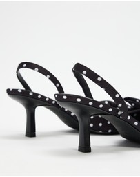 Atmos&Here - Jules Bow Sling Back Kitten Heels