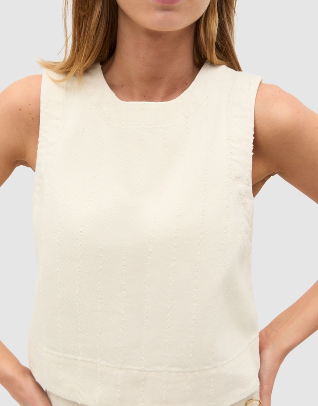 Seed Heritage - Textured Denim Shell Top