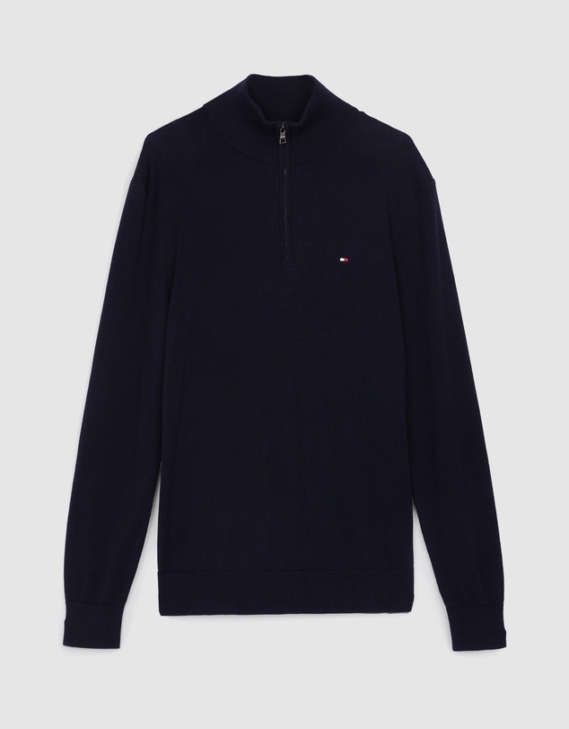 Tommy Hilfiger - Half-Zip Mock Turtleneck Jumper