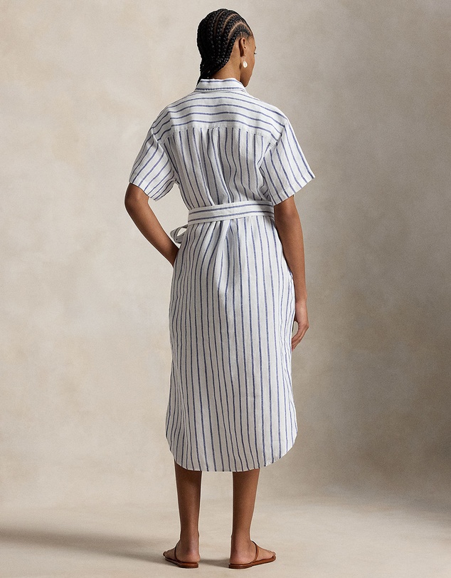 Polo Ralph Lauren - Striped Linen Short-Sleeve Shirtdress