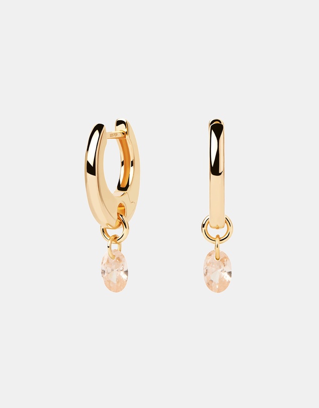 PDPAOLA - Peach Lily Hoop Earrings