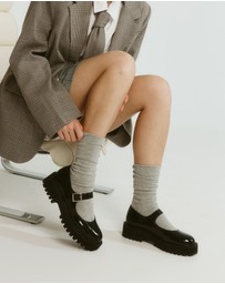 Verali - Nero Chunky Mary Jane Loafers