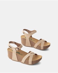 BioNatura - Willow Leather Wedge Heels