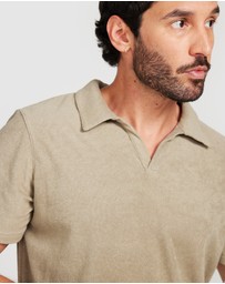 Vacay Swimwear - Olive Terry Polo
