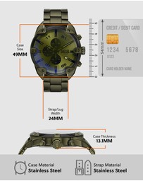 Diesel - Spiked Green Chronograph Watch
