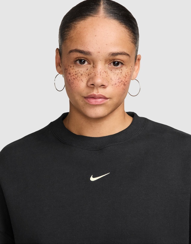 Nike - Nike Studio Fleece Oversized Cropped Crew Sweat