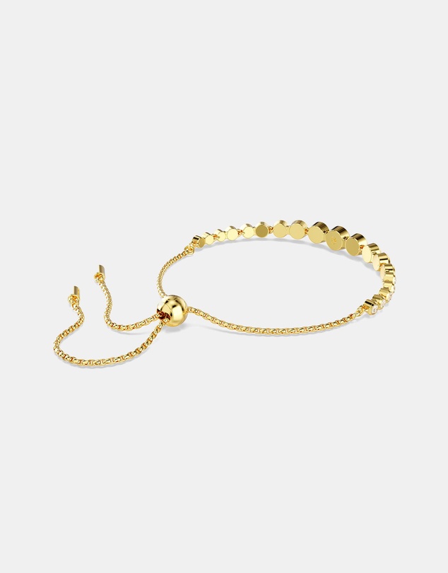 Swarovski - Imber bracelet, Mixed round cuts, White, 18K gold finish