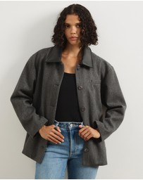 Atmos&Here - Sofia Herringbone Boxy Jacket
