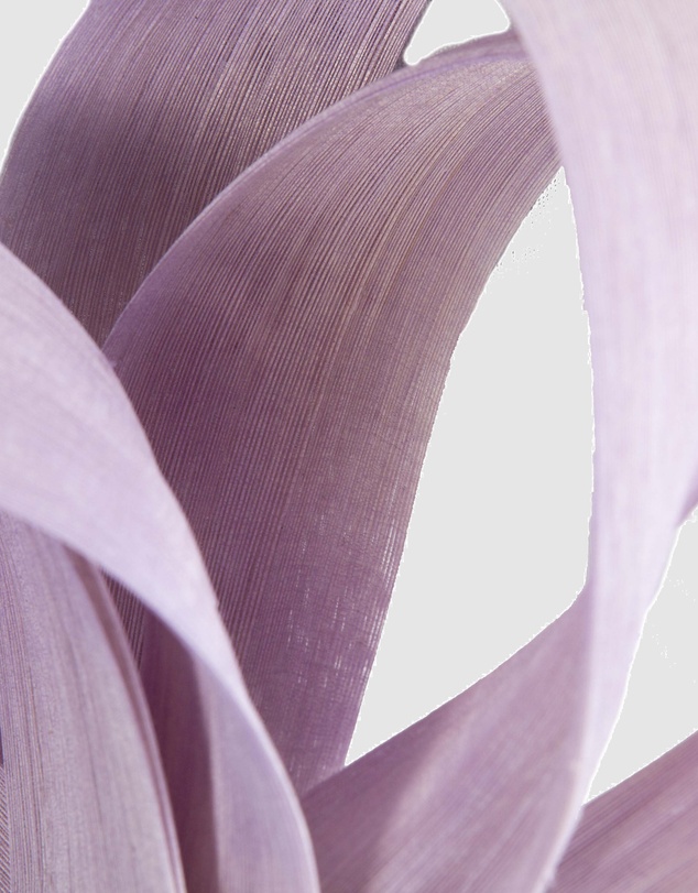 Fillies Collection - Light Lilac Silk Abaca Loops Racing Fascinator