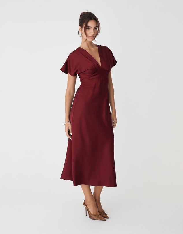Forcast - Catalina V-Neck Satin Dress